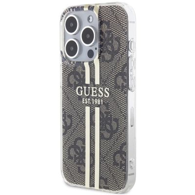 2. Guess IML 4G Gold Stripe case for iPhone 15 Pro - brown