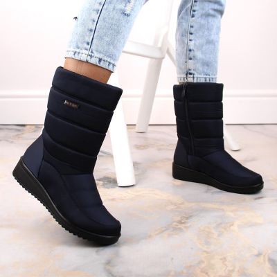 5. News W EVE436B navy blue high ankle boots