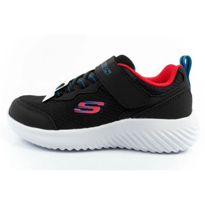 2. Skechers Bounder children's sports shoes with Velcro, lightweight, fashionable black
