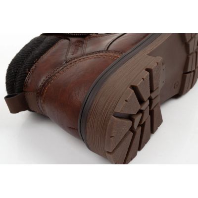 6. Wrangler men's shoes Gillen leather brown insulated ankle boots