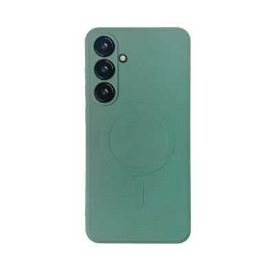 3. Wozinsky Liquid Silicone Case MagSafe for Samsung Galaxy S24 FE - Green