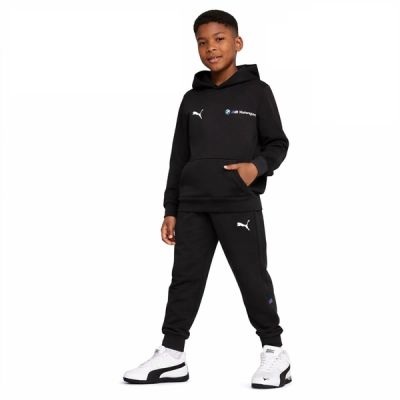 Puma BMW MMS Kids Kangaroo Hoodie Black