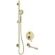 Concealed shower set with bathtub spout