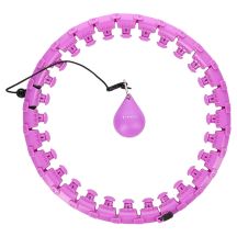 Plus size hula hoop HMS HHW12 with studs and weight purple