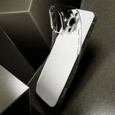 10. Puro 03 Nude Silicone Case for iPhone 16 Pro Max - Transparent