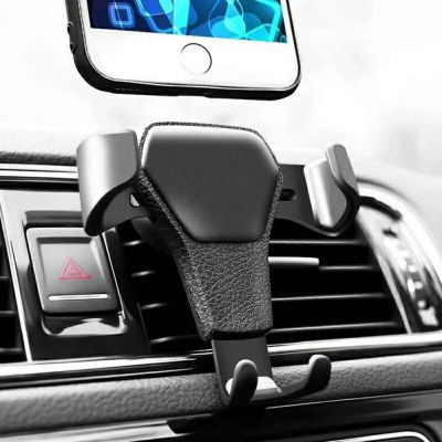 10. Car Holder H01 Black gravity car holder for the ventilation grille