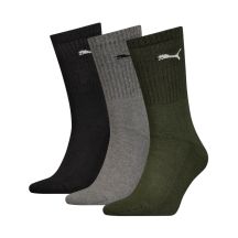 Puma Crew Socks 3 Pairs Black, Gray, Green 880355 28