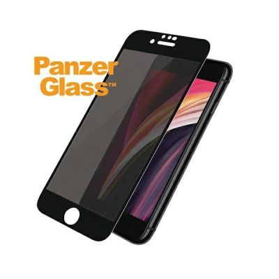 2. PanzerGlass E2E Super+ privacy tempered glass for iPhone 6 / 6s / 7 / 8 / SE 2020 / SE 2022 - with black frame