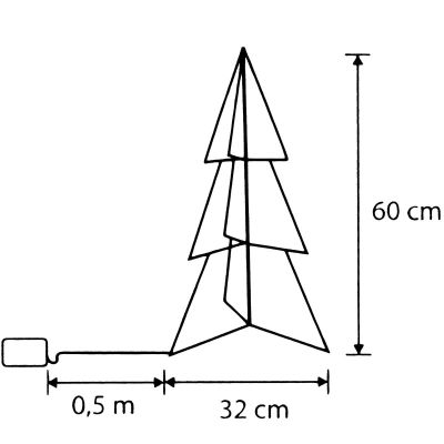 4. Decorative Tree 150 LED Champagne 60 cm LUCA