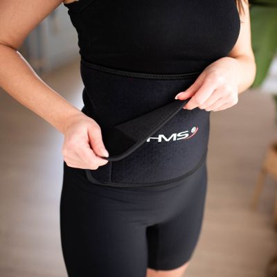 5. Magnetic Hula Hoop Set Black/Gold HHM13 with HMS Counter + Slimming Belt BR163 Black