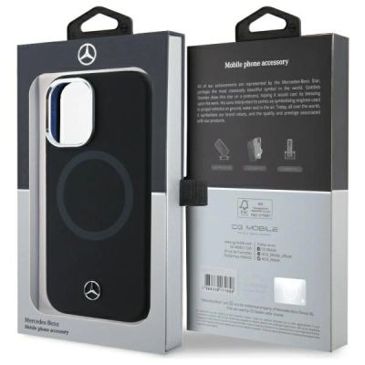 8. Mercedes MEHMP16S23SUTTK iPhone 16 6.1" black/black hardcase Silicone Tonal Logo MagSafe