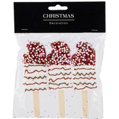 15. ICE CREAM HANGING DECORATION BALL 3 PCS WHITE