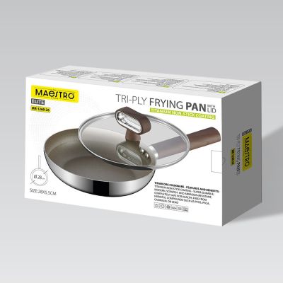6. TITANCORE 28 cm Frying Pan with Lid MR-1260-28 MAESTRO