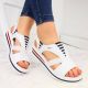 6. Rieker W V02Y5 wedge sandals white 