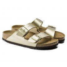 Birkenstock Arizona Birko-Flor Gold Women's Slides Regular Wide (1016110)