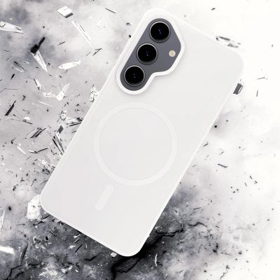 21. 3mk Smoke MagCase for Samsung Galaxy S25 - white-transparent