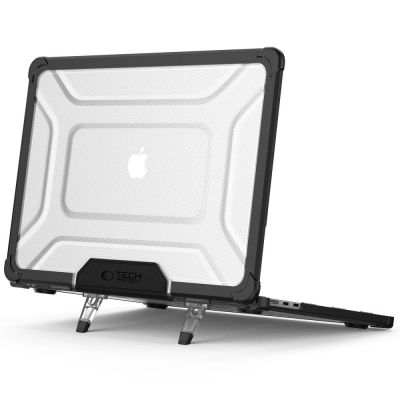2. Tech-Protect SmartShell Pro case for MacBook Air 13" 2023-2025 M2 / M3 / M4 - transparent and black