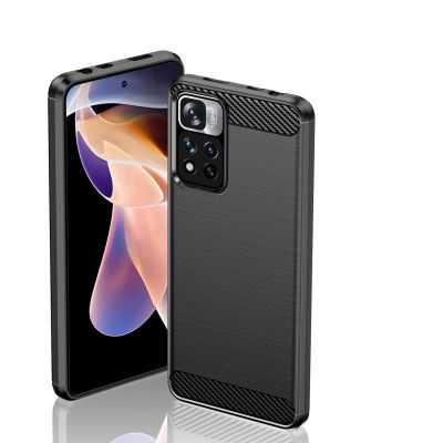 7. Carbon Case flexible case cover Xiaomi Redmi Note 11 Pro+ 5G (China) / 11 Pro 5G (China) / Mi11i HyperCharge / Poco X4 NFC black