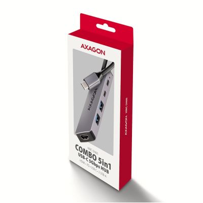 8. Axagon HMC-5H60 Wired Docking Station USB 3.2 Gen 1 (3.1 Gen 1) Type-C Gray