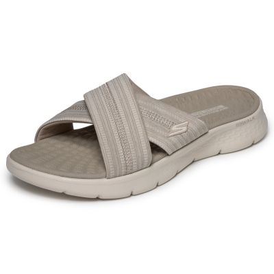 2. Skechers Women's Flip-Flops GO WALK FLEX SANDAL IMPRESSED 141420 DKTP
