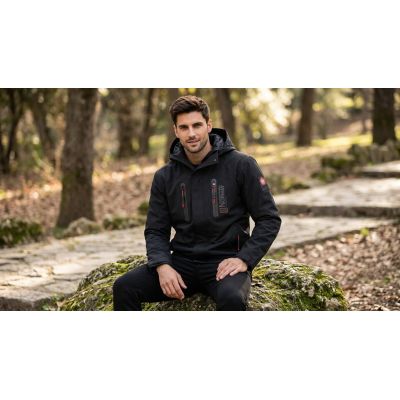 7. Men’s Mid-Season Jacket Geographical Norway AYOUBE BLACK DB MEN 009 (SZ2204H/GN-BLACK)