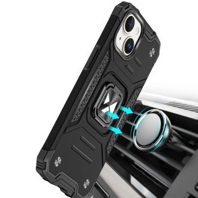 6. Wozinsky Ring Armor iPhone 15 Plus iPhone 15 Plus Ring Armor Case - Blue
