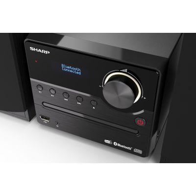 13. Sharp XL-B517D(BK) Micro Hi-Fi System, CD/FM/USB/Bluetooth v5.0, Aux-in, 45W, Black Sharp | Micro Hi-Fi System | XL-B517D(BK) | USB socket | Aux-in | Bluetooth connectivity | CD player | Black | FM radio | Wireless connection