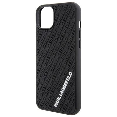 6. Karl Lagerfeld 3D Rubber Multi Logo case for iPhone 15 Plus - black