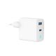 5. GEMBIRD 2-PORT GAN (PD) USB (A+C) FAST WALL CHARGER, 65W, WHITE