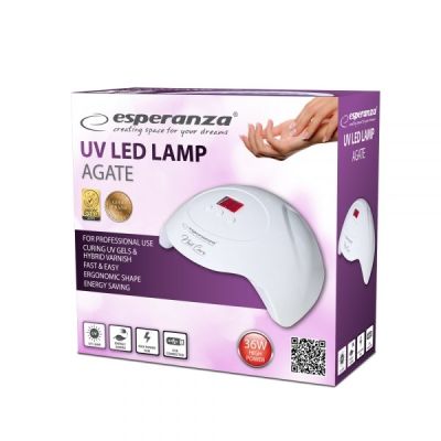 3. ESPERANZA UV LED NAIL LAMP AGATE 36W EBN010