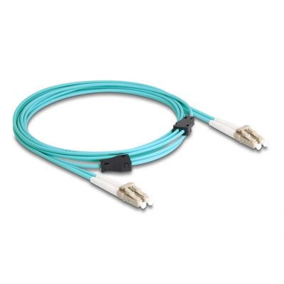 3. DeLOCK Metal-reinforced Fiber Optic Cable LC Duplex to LC Duplex Multimode OM3, 3 m