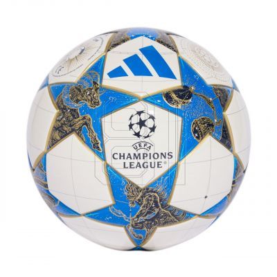 8. adidas UCL Mini 25/26 League Stage Football White, Blue, and Gold JP1544