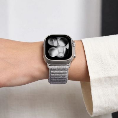 6. Tech-Protect NylonLoop Band for Apple Watch 44 / 45 / 46 / 49 mm – Grey