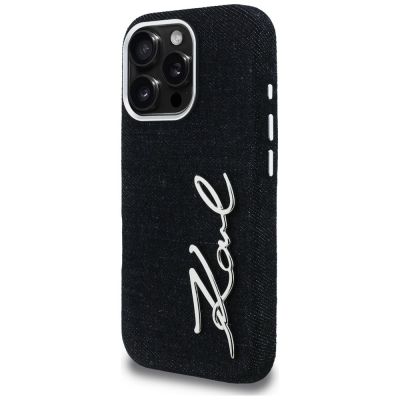 2. Karl Lagerfeld FW Jeans Signature Logo iPhone 16 Pro Case - Black