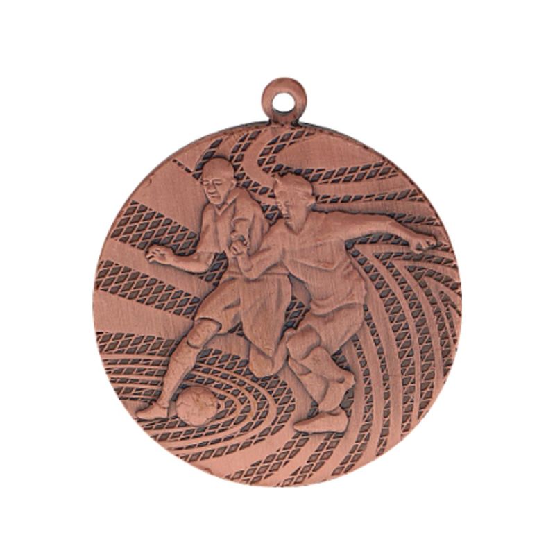 6. Bronze medal - football - steel medal