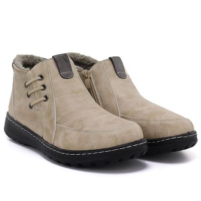 4. Comfortable beige women's ankle boots Potocki 25-90349