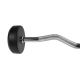 2. Rubber-coated fixed barbell/bar, curved, 35 kg HMS GSL35