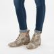 5. Women's openwork snakeskin ankle boots, beige, Potocki SZ12091