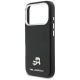 6. Karl Lagerfeld Karl & Choupette Head Pins Saffiano MagSafe Case for iPhone 17 Pro Max - Black