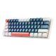 Machenike K500-B61 Wired Mechanical Gaming Keyboard with Backlight Blue Switch - Blue and White