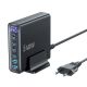 3. Tech-Protect DC240W-GaN Charging Station 6 Ports 4 x USB-C 2 x USB-A 240W QC3.0 - Black