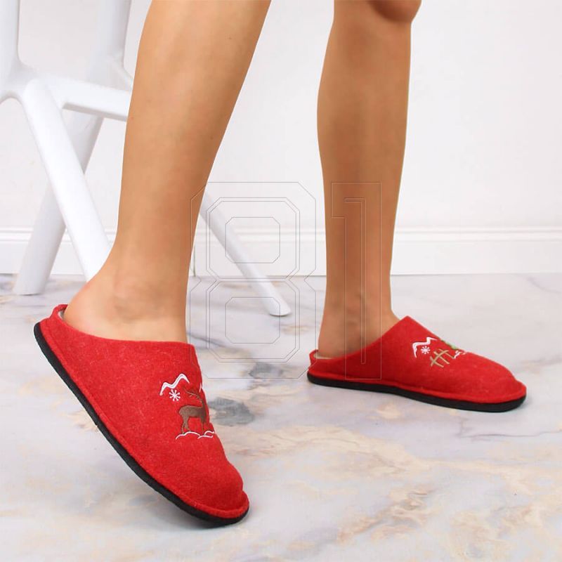 4. Home slippers made of wool felt Big Star W INT1803B