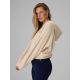 3. Hooded sweatshirt with decorative jet appliqué for women 4F 4FWAW26TSWSF2670-12S
