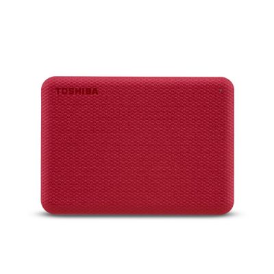 2. Toshiba Canvio Advance External Hard Drive 4 TB 2.5" USB Type-A 2.0/3.2 Gen 1 (3.1 Gen 1) Red