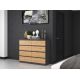 4. Chest of drawers M8 120x40xH97 anthracite/artisan