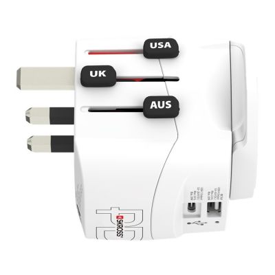 3. SKROSS Pro Light USB AC30PD World Adapter, White