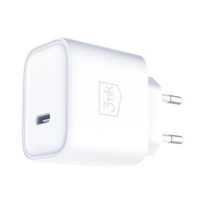 4. 3mk Rayo Charger 20W PD3.0 PPS USB-C Wall Charger + USB-C / USB-C 3A 60W Cable - White