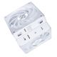 14. Lian Li UNI FAN CL Wireless Fan, 3-Pack - 120mm, White