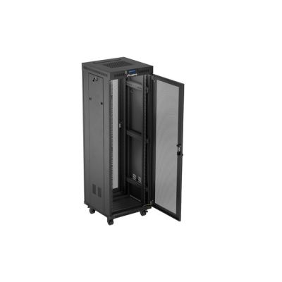 4. Floor-standing installation rack cabinet 19" 37U 600X600 black perforated door LCD LANBERG (flat pack)
