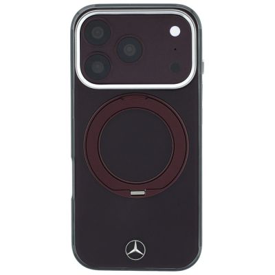 3. Mercedes Ring Stand Iconic Logo MagSafe case for iPhone 18 Pro / 17 Pro - burgundy